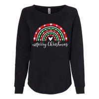 Merry Christmas Rainbow Womens California Wash Sweatshirt