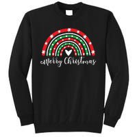 Merry Christmas Rainbow Tall Sweatshirt