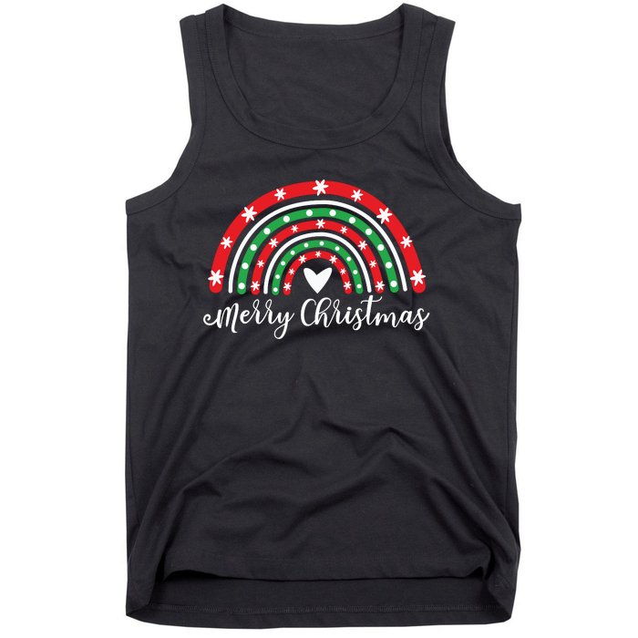 Merry Christmas Rainbow Tank Top