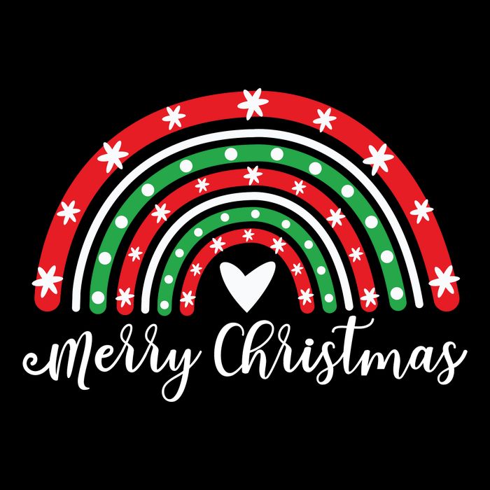 Merry Christmas Rainbow Kids Sweatshirt