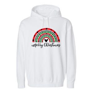 Merry Christmas Rainbow Garment-Dyed Fleece Hoodie