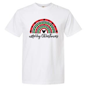 Merry Christmas Rainbow Garment-Dyed Heavyweight T-Shirt