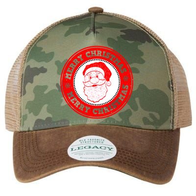 Merry Christmas Santa Claus Distressed Stamp of Approval Legacy Tie Dye Trucker Hat