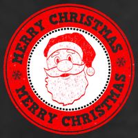 Merry Christmas Santa Claus Distressed Stamp of Approval Cool Comfort Performance Bucket Hat