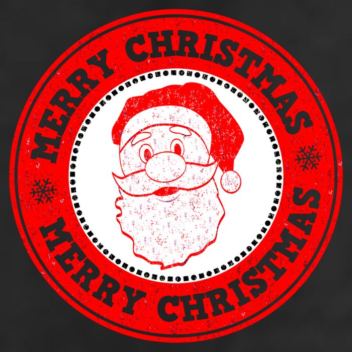 Merry Christmas Santa Claus Distressed Stamp of Approval Cool Comfort Performance Bucket Hat