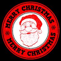 Merry Christmas Santa Claus Distressed Stamp of Approval Cooling Performance Crew T-Shirt