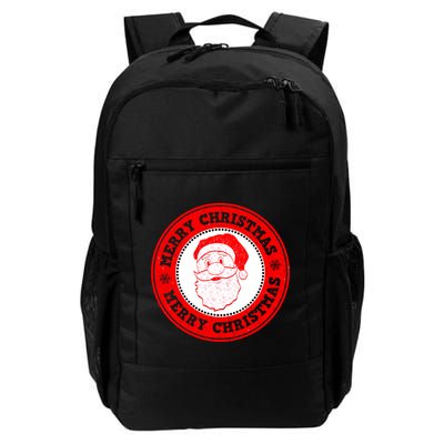 Merry Christmas Santa Claus Distressed Stamp of Approval Backpack