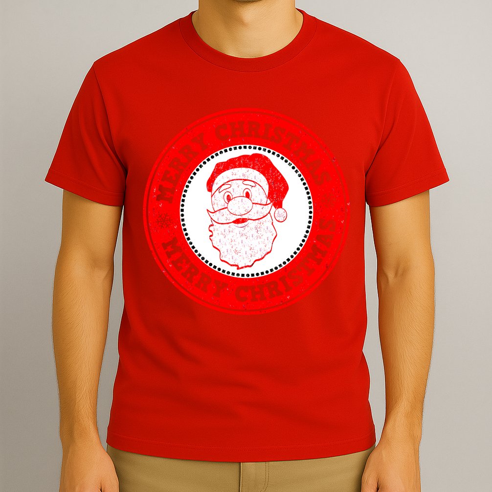 Merry Christmas Santa Claus Distressed Stamp of Approval T-Shirt