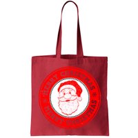 Merry Christmas Santa Claus Distressed Stamp of Approval Bag