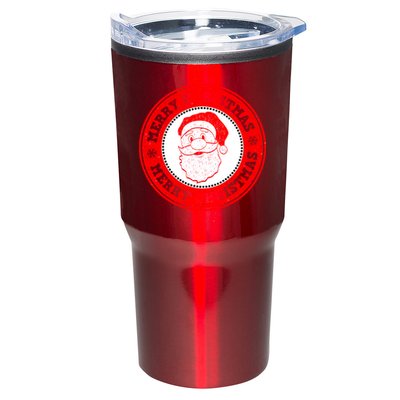 Merry Christmas Santa Claus Distressed Stamp of Approval Tumbler
