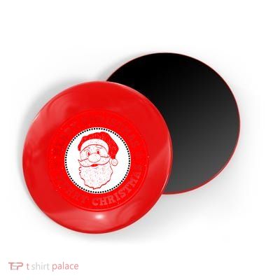Merry Christmas Santa Claus Distressed Stamp of Approval Magnet