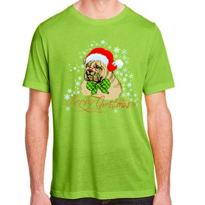 Merry Christmas Santa Pug Adult ChromaSoft Performance T-Shirt