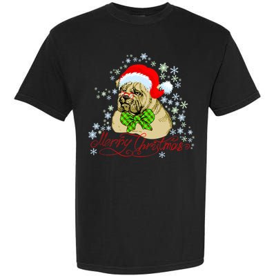 Merry Christmas Santa Pug Garment-Dyed Heavyweight T-Shirt