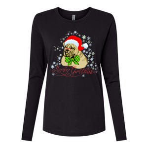 Merry Christmas Santa Pug Womens Cotton Relaxed Long Sleeve T-Shirt