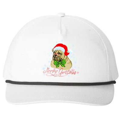 Merry Christmas Santa Pug Snapback Five-Panel Rope Hat