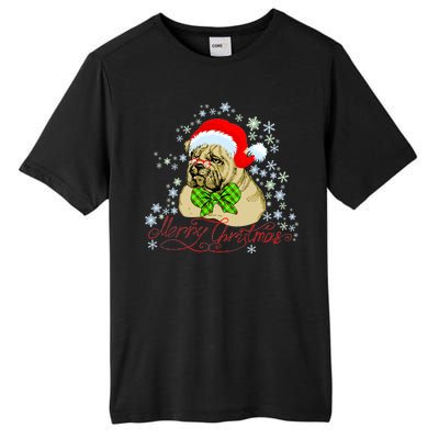 Merry Christmas Santa Pug Tall Fusion ChromaSoft Performance T-Shirt