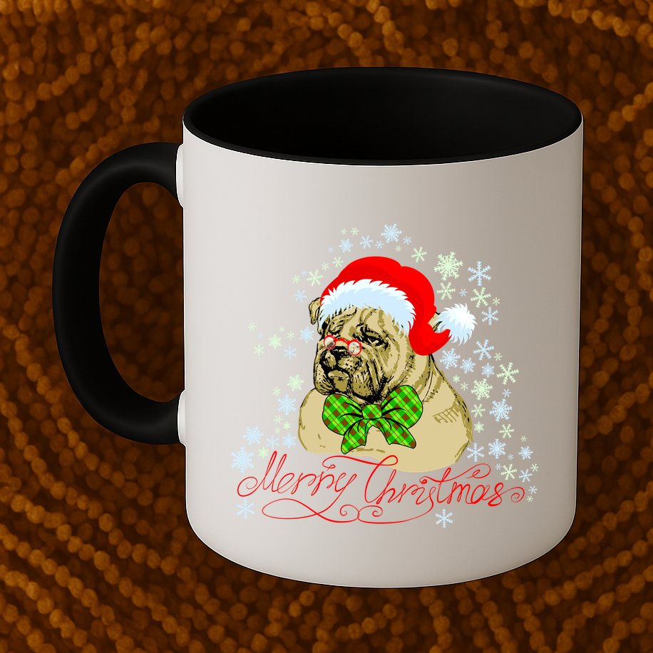 Merry Christmas Santa Pug Mug