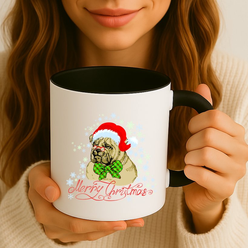 Merry Christmas Santa Pug Mug