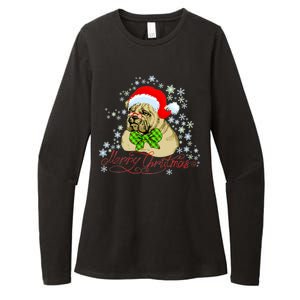 Merry Christmas Santa Pug Womens CVC Long Sleeve Shirt