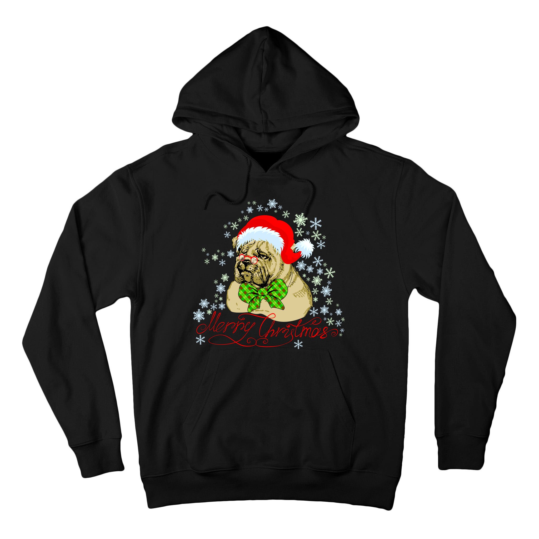 Merry Christmas Santa Pug Tall Hoodie