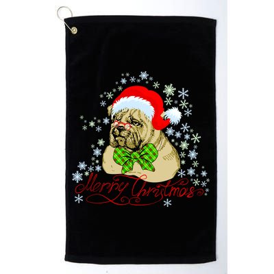Merry Christmas Santa Pug Golf Towel