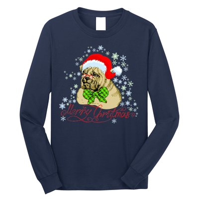 Merry Christmas Santa Pug Long Sleeve Shirt