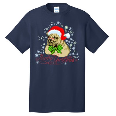 Merry Christmas Santa Pug Tall T-Shirt