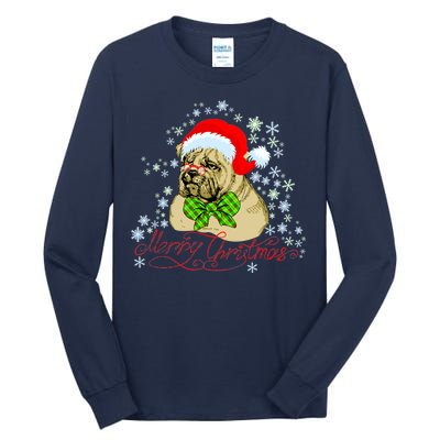 Merry Christmas Santa Pug Tall Long Sleeve T-Shirt