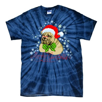 Merry Christmas Santa Pug Tie-Dye T-Shirt