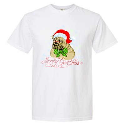 Merry Christmas Santa Pug Garment-Dyed Heavyweight T-Shirt