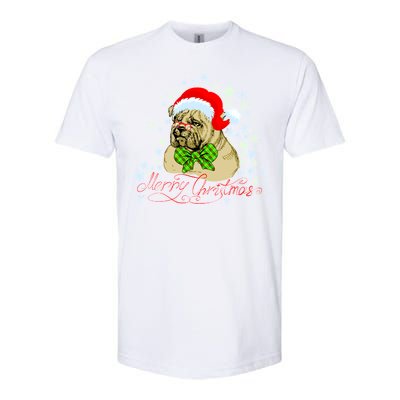 Merry Christmas Santa Pug Softstyle CVC T-Shirt