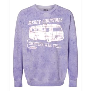 Merry Christmas Shitter Was Full Colorblast Crewneck Sweatshirt