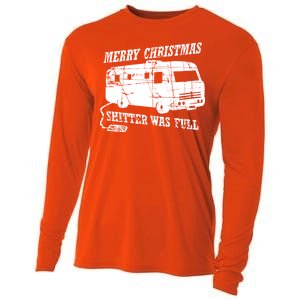 Merry Christmas Shitter Was Full Cooling Performance Long Sleeve Crew