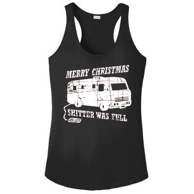 Merry Christmas Shitter Was Full Ladies PosiCharge Competitor Racerback Tank