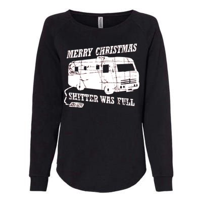 Merry Christmas Shitter Was Full Womens California Wash Sweatshirt