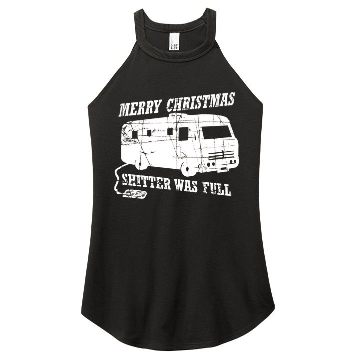 Merry Christmas Shitter Was Full Women's Perfect Tri Rocker Tank