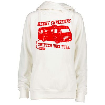 Merry Christmas Shitter Was Full Womens Funnel Neck Pullover Hood