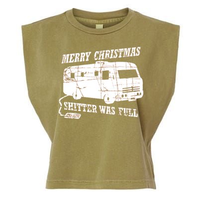 Merry Christmas Shitter Was Full Garment-Dyed Women's Muscle Tee