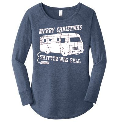 Merry Christmas Shitter Was Full Women's Perfect Tri Tunic Long Sleeve Shirt