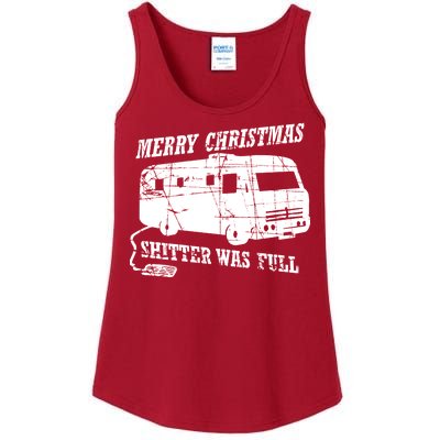 Merry Christmas Shitter Was Full Ladies Essential Tank