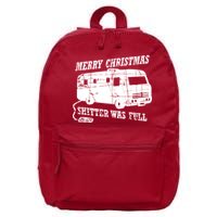 Merry Christmas Shitter Was Full 16 in Basic Backpack