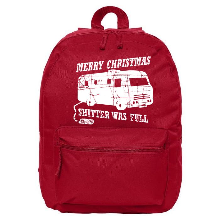 Merry Christmas Shitter Was Full 16 in Basic Backpack