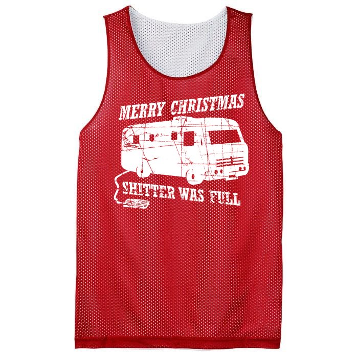 Merry Christmas Shitter Was Full Mesh Reversible Basketball Jersey Tank