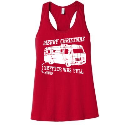 Merry Christmas Shitter Was Full Women's Racerback Tank