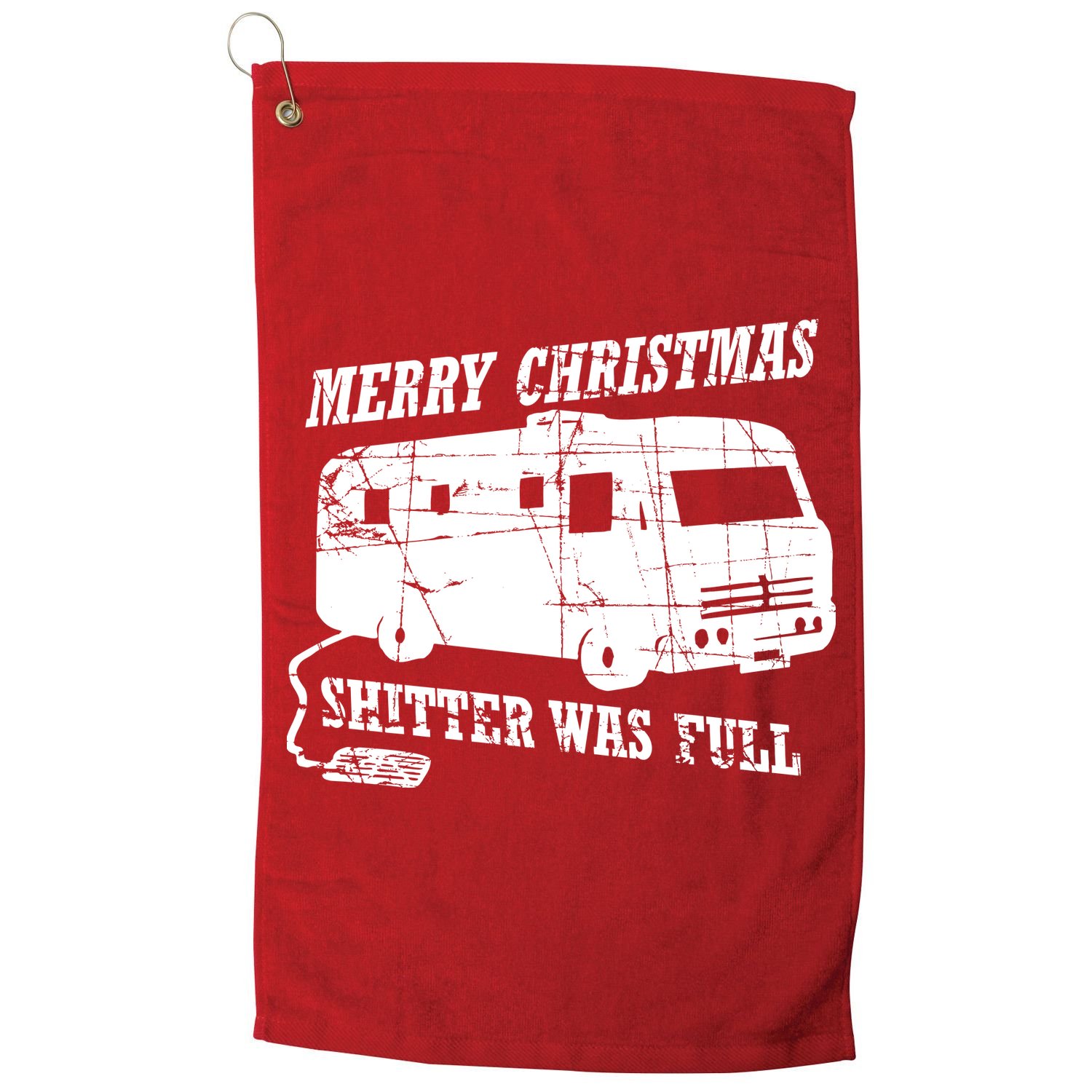 Merry Christmas Shitter Was Full Golf Towel