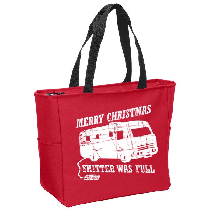 Merry Christmas Shitter Was Full Zip Tote Bag