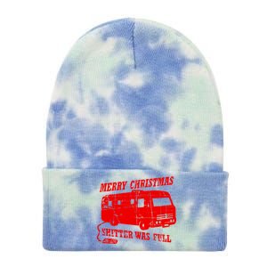 Merry Christmas Shitter Was Full Tie Dye 12in Knit Beanie