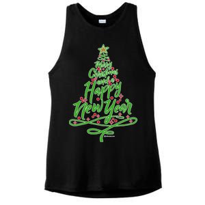 Merry Christmas Tree Ladies PosiCharge Tri-Blend Wicking Tank