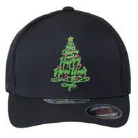 Merry Christmas Tree Flexfit Unipanel Trucker Cap