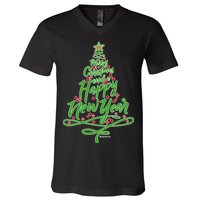 Merry Christmas Tree V-Neck T-Shirt